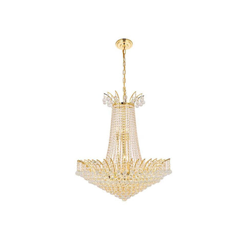 Elegant Lighting Victoria 16 light Gold Chandelier Clear Spectra Swarovski Crystal