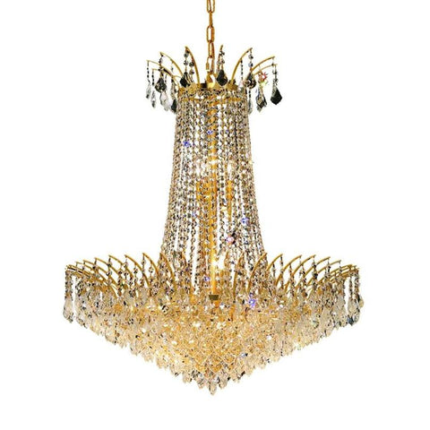 Elegant Lighting Victoria 16 light Gold Chandelier Clear Swarovski Elements Crystal