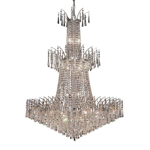 Elegant Lighting Victoria 18 light Chrome Chandelier Clear Royal Cut Crystal