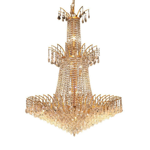Elegant Lighting Victoria 18 light Gold Chandelier Clear Elegant Cut Crystal