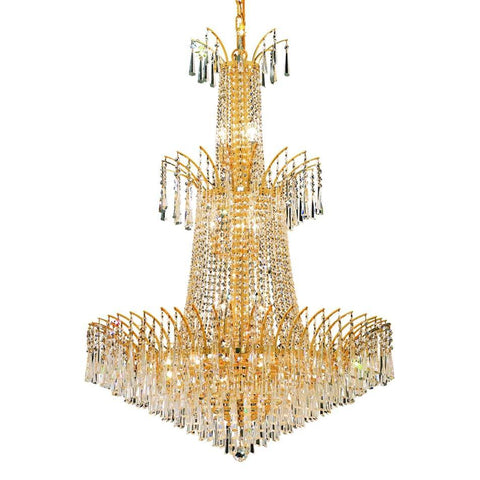 Elegant Lighting Victoria 18 light Gold Chandelier Clear Elegant Cut Crystal