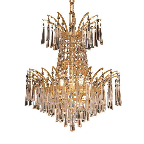 Elegant Lighting Victoria 4 light Gold Pendant Clear Spectra Swarovski Crystal