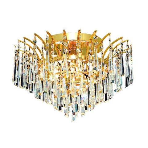 Elegant Lighting Victoria 6 light Gold Flush Mount Clear Spectra Swarovski Crystal