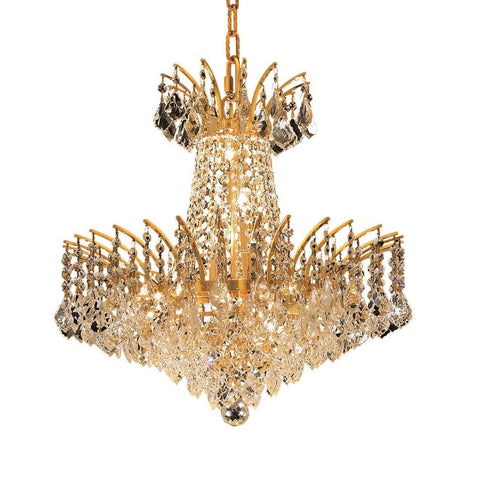 Elegant Lighting Victoria 8 light Gold Pendant Clear Royal Cut Crystal