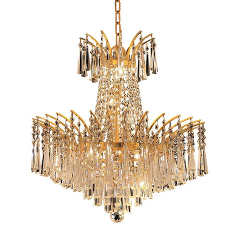 Elegant Lighting Victoria 8 light Gold Pendant Clear Swarovski Elements Crystal