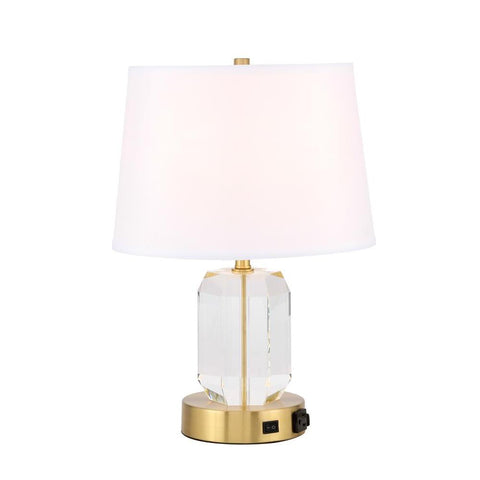 Elegant Lighting Wendolyn 1 light Brass Table Lamp