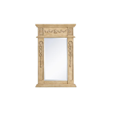 Elegant Lighting Wood frame mirror 18 inch x 28 inch in Antique Beige