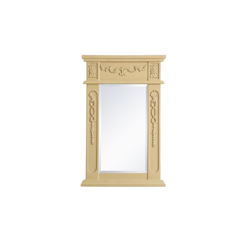 Elegant Lighting Wood frame mirror 18 inch x 28 inch in Light Antique Beige