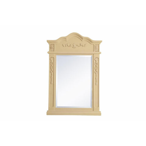 Elegant Lighting Wood frame mirror 24 inch x 36 inch in Light Antique Beige