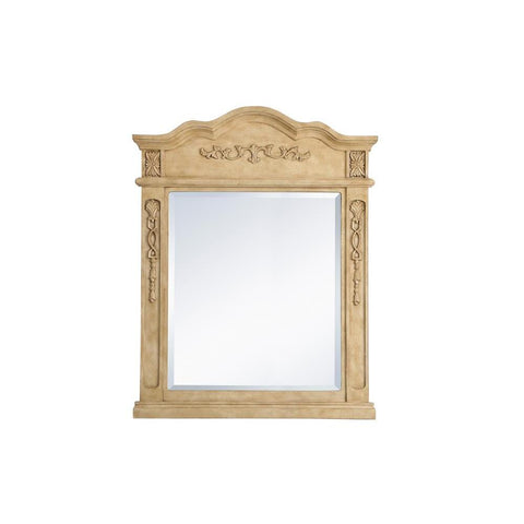 Elegant Lighting Wood frame mirror 28 inch x 36 inch in Antique Beige