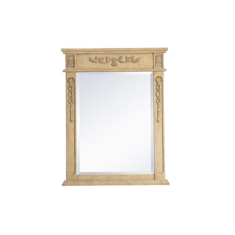 Elegant Lighting Wood frame mirror 28 inch x 36 inch in Antique Beige