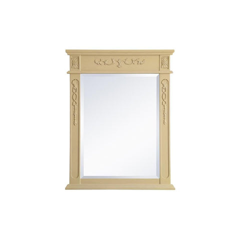Elegant Lighting Wood frame mirror 28 inch x 36 inch in Light Antique Beige