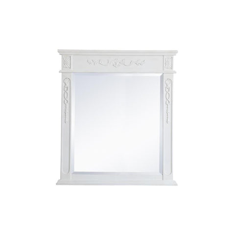Elegant Lighting Wood frame mirror 32 inch x 36 inch in Antique White