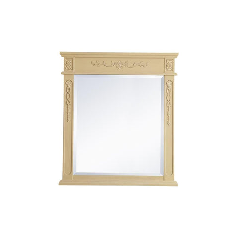 Elegant Lighting Wood frame mirror 32 inch x 36 inch in Light Antique Beige