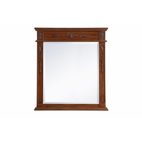 Elegant Lighting Wood frame mirror 32 inch x 36 inch in Teak