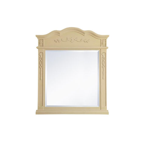 Elegant Lighting Wood frame mirror 32 inch x 38 inch in Light Antique Beige