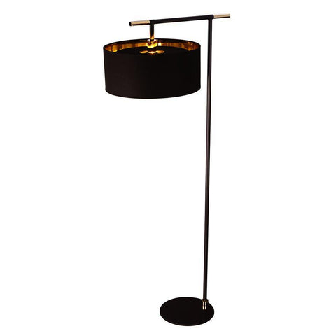 Elstead Lighting Balance Brown & Polished Brass Floor Lamp