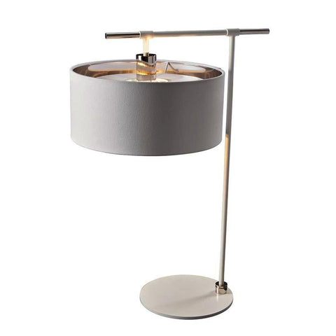 Elstead Lighting Balance White & Polished Nickel Table Lamp