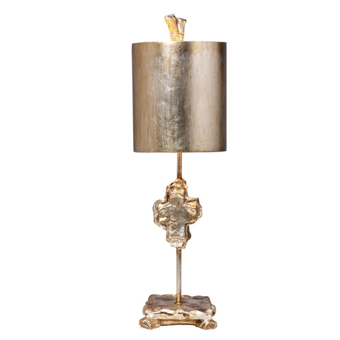 Flambeau Cross Silver Table Lamp