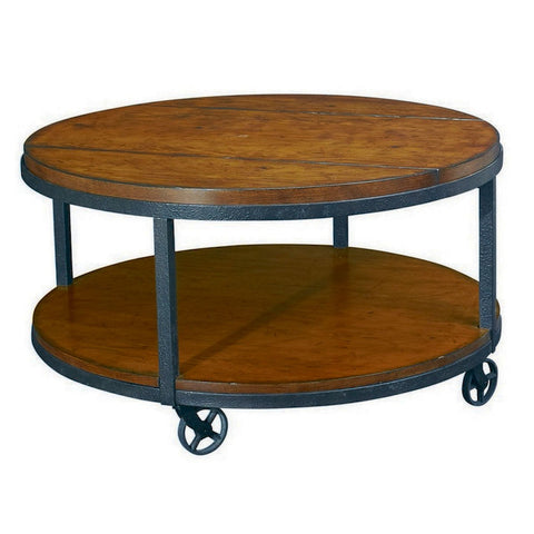 Hammary Baja Round Cocktail Table w/ Casters