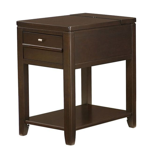 Hammary Chairsides Downtown Chairside Table in Espresso