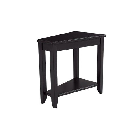 Hammary Chairsides Wedge Chairside Table in Black