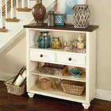 Hammary Heartland Bookcase w/ Smoky Brown Top & Time-Worn Painted Base