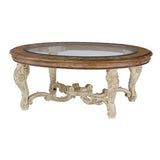 Hammary Jessica McClintock Oval Cocktail Table w/ Revival Top in White Veil