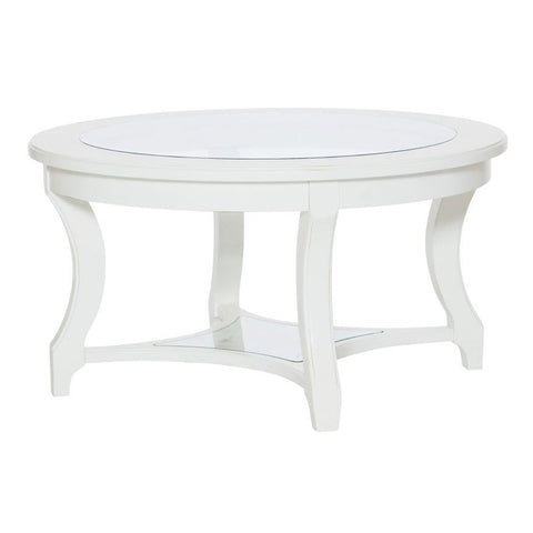 Hammary Lynn Haven Round Glass Cocktail Table