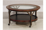 Hammary Mercantile Round Cocktail Table in Whiskey