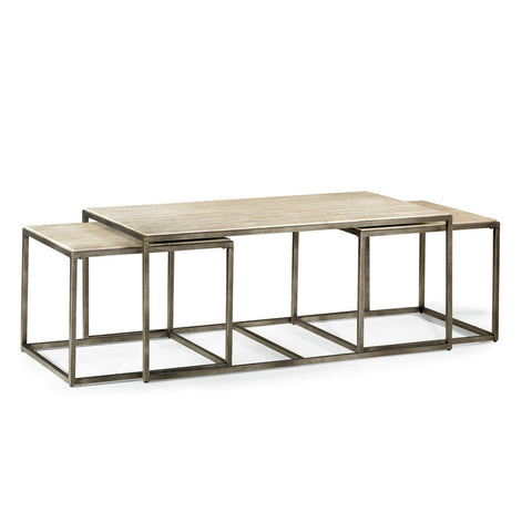 Hammary Modern Basics Rectangular Cocktail Table w/Textured Bronze Base