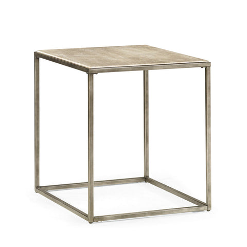 Hammary Modern Basics Rectangular End Table w/ Textured Bronze Base