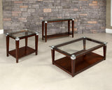 Hammary Solitaire 3 Piece Rectangular Coffee Table Set in Dark Brown