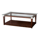 Hammary Solitaire Rectangular Cocktail Table in Rich Dark Brown