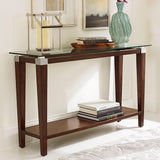 Hammary Solitaire Sofa Table in Rich Dark Brown