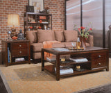 Hammary Tribecca 3 Piece Rectangular Coffee Table Set in Root Beer