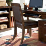 Hammary Tribecca Leather Side Chair in Root Beer