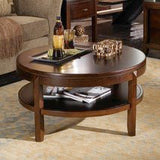 Hammary Tribecca Round Cocktail Table in Root Beer