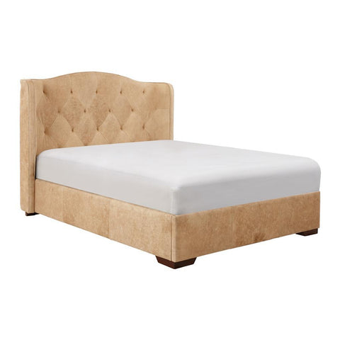 Harbor House Drake Leather Wing Back Tufted Bed Queen Size Queen