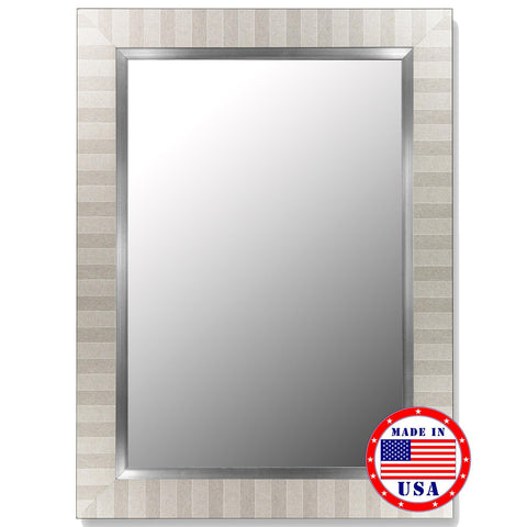 Hitchcock Butterfield Parma Silver And Stainless Liner Framed Wall Mirror