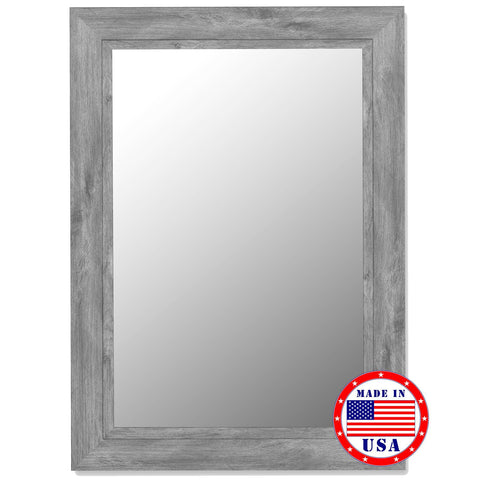 Hitchcock Butterfield Weathered Grey And Weathered Grey Liner Framed Wall Mirror