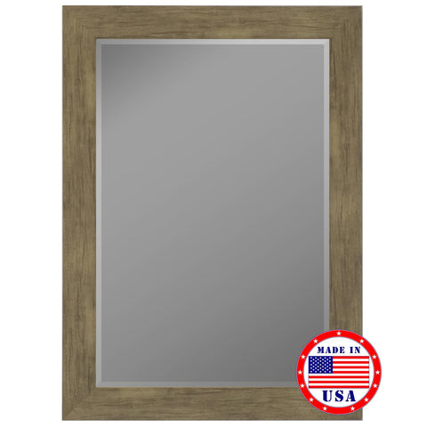 Hitchcock Butterfield Weathered Sand Barn Siding Grande Framed Wall Mirror