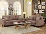 Homelegance Adair Love Seat With 2 Pillows In Grey Fabric