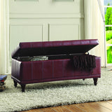Homelegance Afton Lift Top Storage Bench in Red