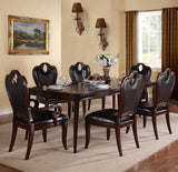 Homelegance Agatha 8 Piece Extension Dining Room Set in Rich Cherry