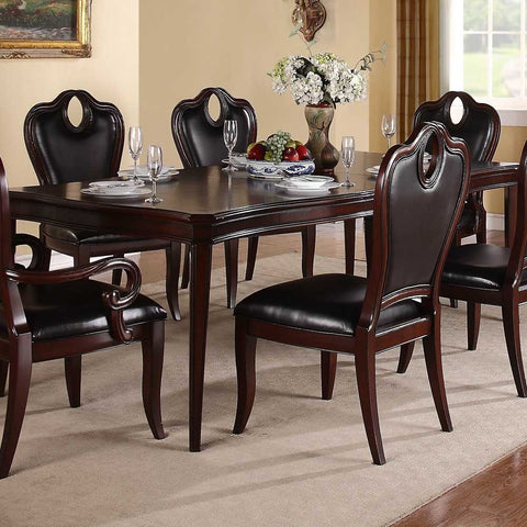 Homelegance Agatha Extension Dining Table in Rich Cherry