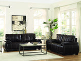 Homelegance Alpena Sofa in Dark Brown Faux Leather