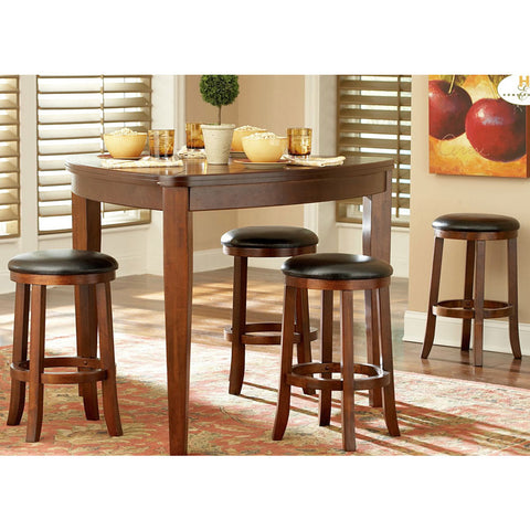 Homelegance Ameillia 5 Piece Triangle Counter Height Table Set
