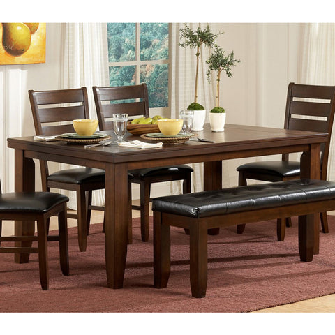 Homelegance Ameillia 66 Inch Rectangular Dining Table in Dark Oak