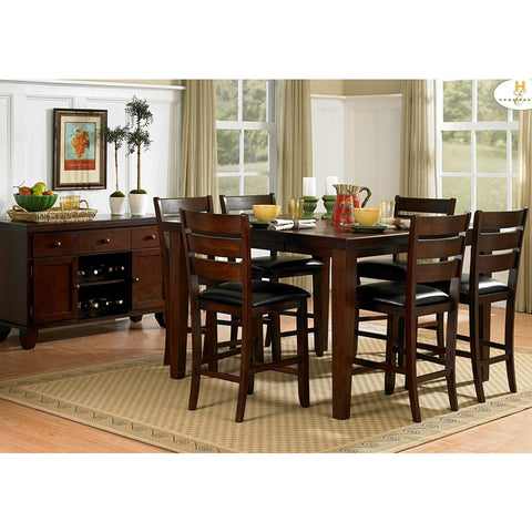 Homelegance Ameillia 8 Piece Extension Square Counter Height Table Set